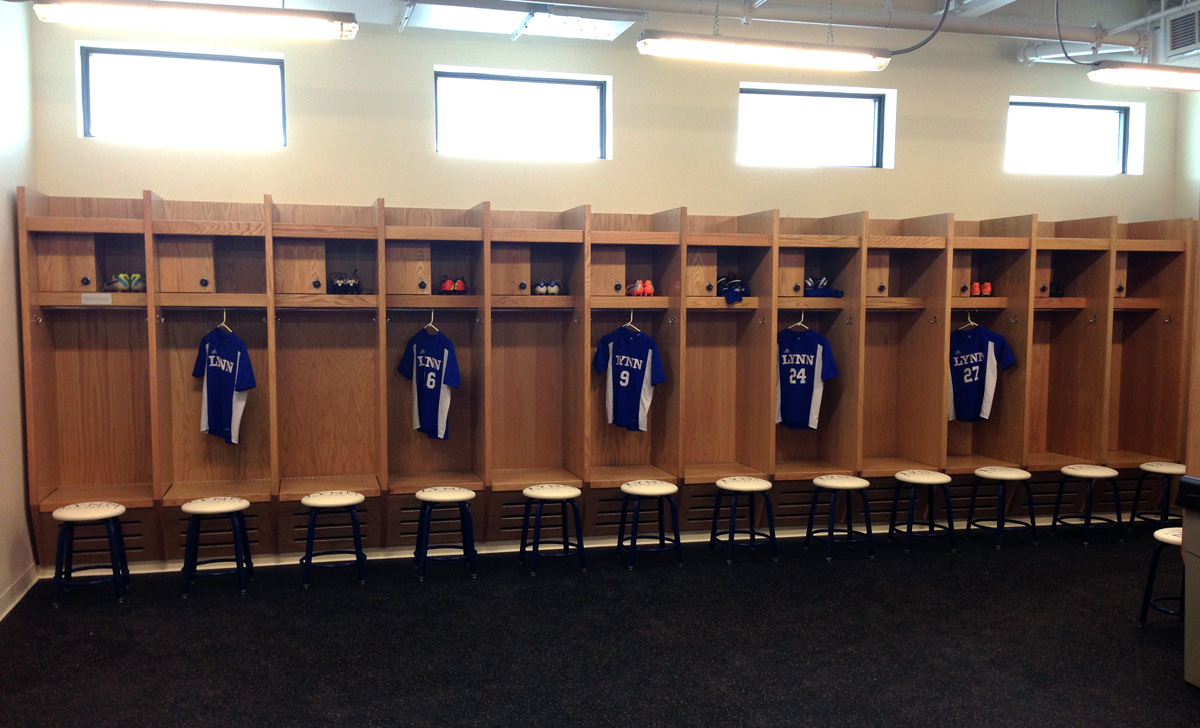 Recruiter Wood Open-Front Sport Lockers - Lynn University Recruiter Wood Lockers